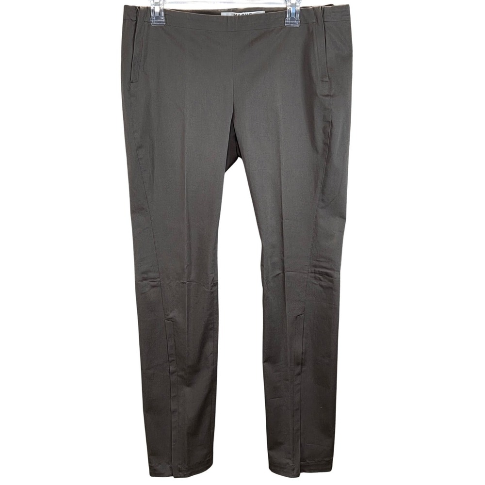 HACHE  Olive Green Trousers Zip Cuffs Pants Italy‎ Made Womens 48 XL 34x31.5